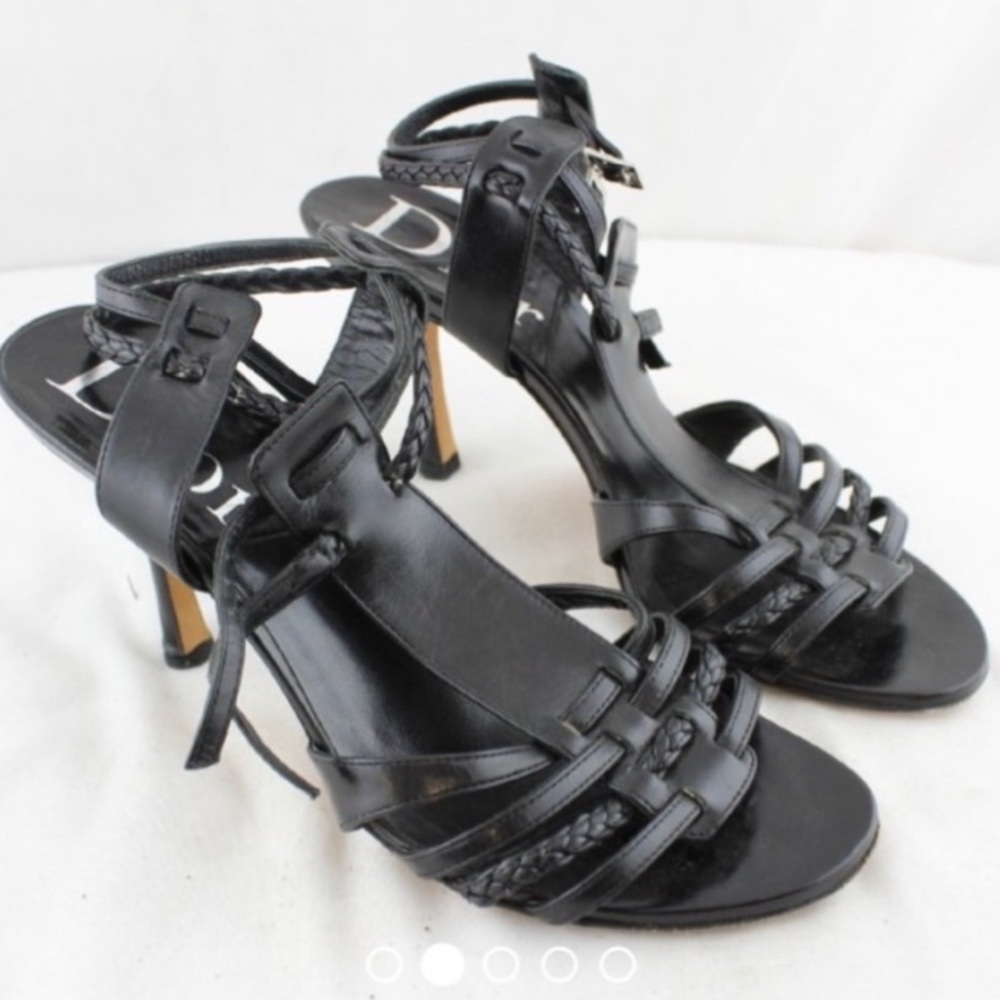 Dior Black strappy heel size 7